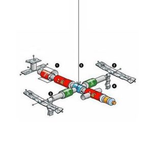 A drawing of a model of the International Space Station