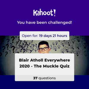 A screenshot of the landing page for one of the quizzes in the Kahoot app